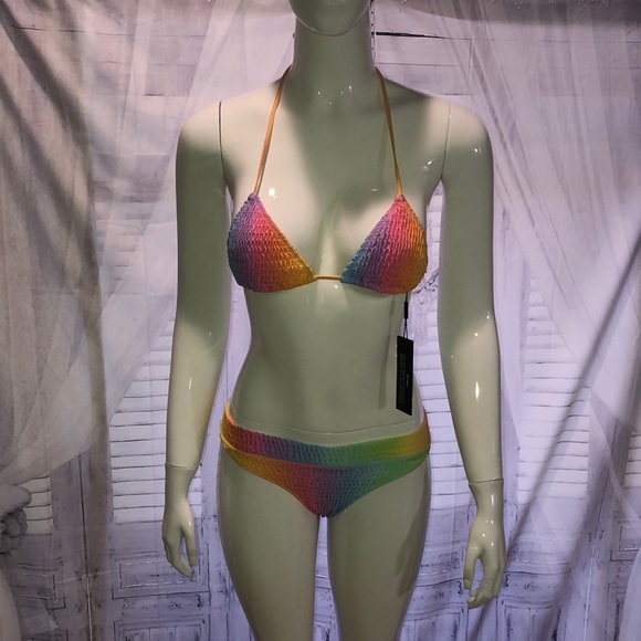 triangl swimwear Other - Rare Rainbow ruffle style swimsuit Set. (P7)